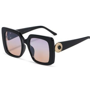 Women Sunglasses  Square Oversized Purple Pink Lens Fashion‎ Designer New Model